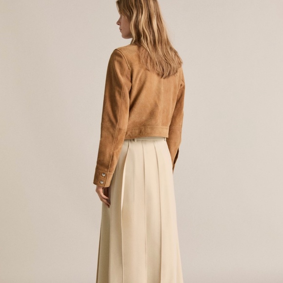 Mango Women’s Suede Leather Jacket, Small, NWT - Picture 2 of 16